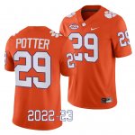 Clemson Tigers B.T. Potter Men's #29 2022 Bowl Orange White College Football Jersey 2405JRDH3