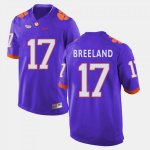 Clemson Tigers Bashaud Breeland Men's #17 Purple College Football Jersey 2405UCWL8