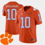 Clemson Tigers Ben Boulware Men's #10 Orange 2018 ACC College Football Jersey 2405JNKM5