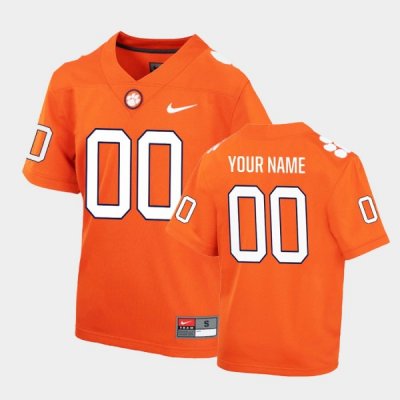 Clemson Tigers Custom Youth #00 Orange Game College Football Jersey 2405ZDLY1