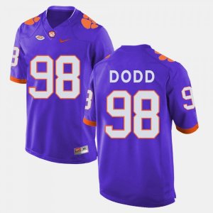 Clemson Tigers Kevin Dodd Men's #98 Purple College Football Jersey 2405ZJLK1