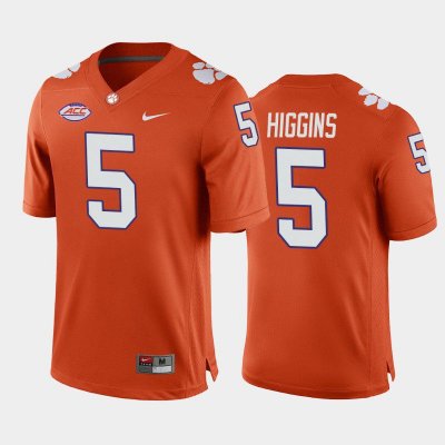 Clemson Tigers Tee Higgins Men's #5 Orange Game Home College Football Jersey 2405OSRX4