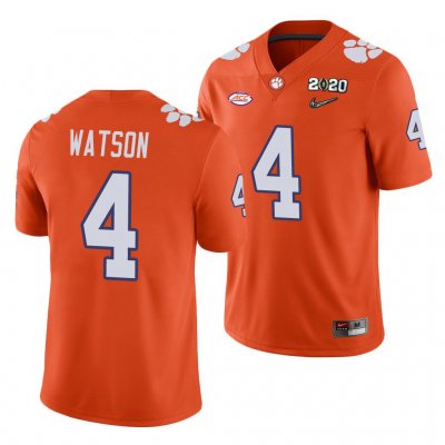 Clemson Tigers Deshaun Watson Men's #4 Orange Game 2020 Playoff College Football Jersey 2405FJOW1