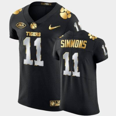 Clemson Tigers Isaiah Simmons Men's #11 Golden Edition Black Authentic 2020-21 College Football Jersey 2405INBT3