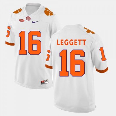 Clemson Tigers Jordan Leggett Men's #16 White College Football Jersey 2405NOUP6