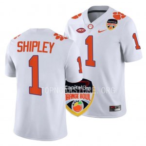 Clemson Tigers Will Shipley Men's #1 2022 Bowl Orange White College Football Jersey 2405JJCC6