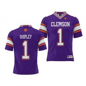 Clemson Tigers Will Shipley Men's #1 NIL Purple Player College Football Jersey 2405REIH0