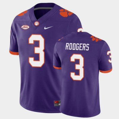 Clemson Tigers Amari Rodgers Men's #3 Purple Game Playoff College Football Jersey 2405RSCR2