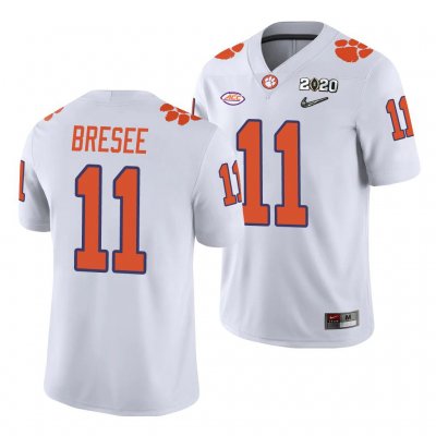 Clemson Tigers Bryan Bresee Men's #11 White Game 2020 Playoff College Football Jersey 2405VVMO6