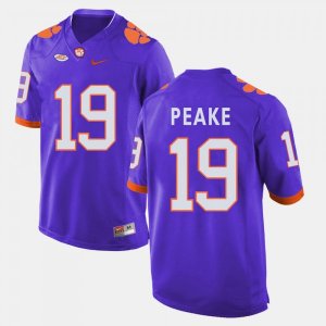 Clemson Tigers Charone Peake Men's #19 Purple College Football Jersey 2405FOHB3