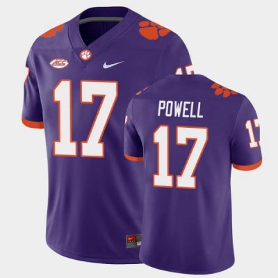 Clemson Tigers Cornell Powell Men's #17 Purple Game Playoff College Football Jersey 2405EZPV0