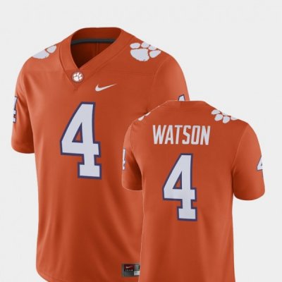 Clemson Tigers Deshaun Watson Men's #4 Alumni Orange Game Player College Football Jersey 2405JBTN6