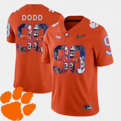 Clemson Tigers Kevin Dodd Men's #98 Pictorial Fashion Orange College Football Jersey 2405JMXN4