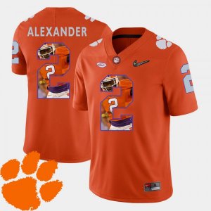 Clemson Tigers Mackensie Alexander Men's #2 Pictorial Fashion Orange College Football Jersey 2405JWCH4