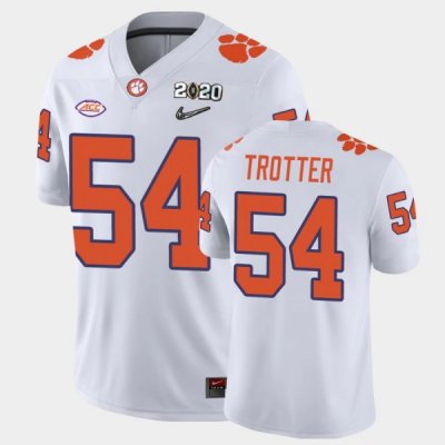 Clemson Tigers Mason Trotter Men's #54 White Game 2020 Playoff College Football Jersey 2405VBRP6