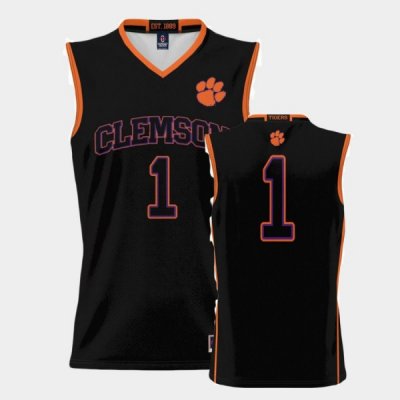 Clemson Tigers Number Youth #1 Black ProSphere College Basketball Jersey 2405ELTH4