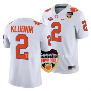 Clemson Tigers Cade Klubnik Men's #2 2022 Bowl Orange White College Football Jersey 2405QXAV7