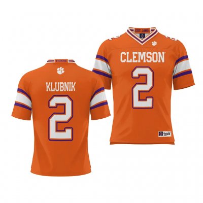 Clemson Tigers Cade Klubnik Men's #2 NIL Orange Player College Football Jersey 2405BTXT0