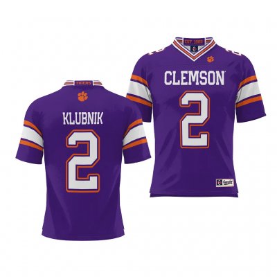 Clemson Tigers Cade Klubnik Men's #2 NIL Purple Player College Football Jersey 2405IAEV3