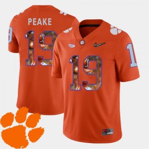 Clemson Tigers Charone Peake Men's #19 Pictorial Fashion Orange College Football Jersey 2405APVJ6