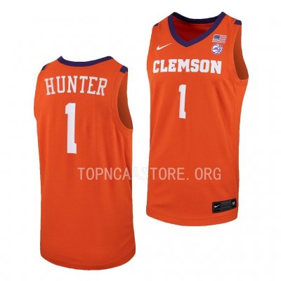 Clemson Tigers Chase Hunter Men's #1 Replica Orange College Basketball Jersey 2405ZLBA4