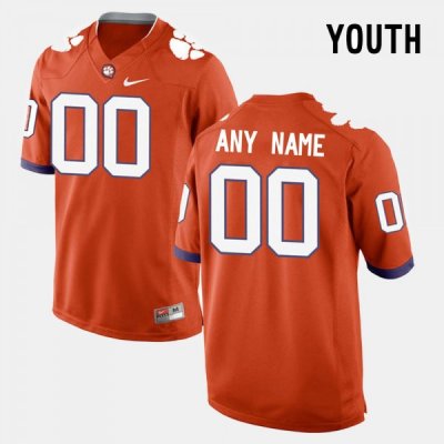 Clemson Tigers Custom Youth #00 Limited Orange College Football Jersey 2405BDJY2