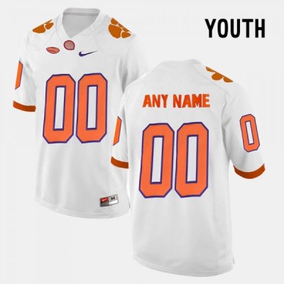 Clemson Tigers Custom Youth #00 Limited White College Football Jersey 2405KAIA7