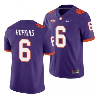 Clemson Tigers DeAndre Hopkins Men's #6 Purple Game Playoff College Football Jersey 2405JYCU8