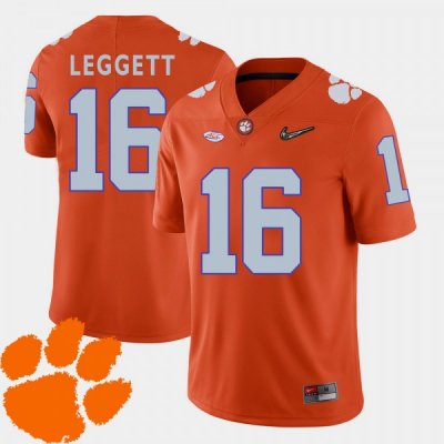 Clemson Tigers Jordan Leggett Men's #16 Orange 2018 ACC College Football Jersey 2405FLMK5