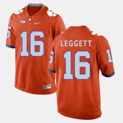 Clemson Tigers Jordan Leggett Men's #16 Orange College Football Jersey 2405ZTGG3