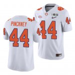 Clemson Tigers Nyles Pinckney Men's #44 White Game 2020 Playoff College Football Jersey 2405ILDT5