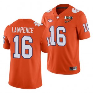 Clemson Tigers Trevor Lawrence Men's #16 Orange Game 2020 Playoff College Football Jersey 2405CDHD2