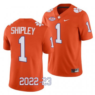 Clemson Tigers Will Shipley Men's #1 2022-23 Orange Game College Football Jersey 2405EKZJ0