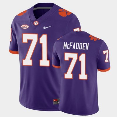 Clemson Tigers Jordan McFadden Men's #71 Purple Game Playoff College Football Jersey 2405HVEQ4