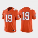 Clemson Tigers Number Men's #19 Game Orange College Football Jersey 2405WDEY3