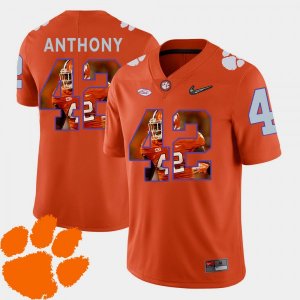 Clemson Tigers Stephone Anthony Men's #42 Pictorial Fashion Orange College Football Jersey 2405GBEN7