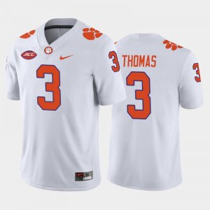 Clemson Tigers Xavier Thomas Men's #3 White Game Away College Football Jersey 2405BLKZ0