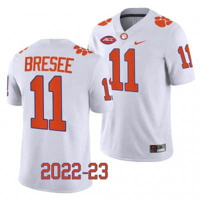 Clemson Tigers Bryan Bresee Men's #11 White Game 2022-23 College Football Jersey 2405WZDA5