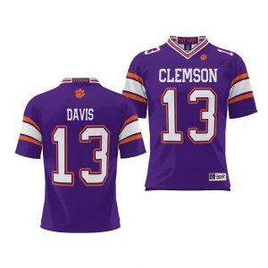 Clemson Tigers Tyler Davis Men's #13 NIL Purple Player College Football Jersey 2405NCNT1