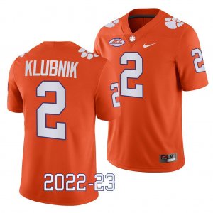 Clemson Tigers Cade Klubnik Men's #2 2022-23 Orange Game College Football Jersey 2405BDWJ1