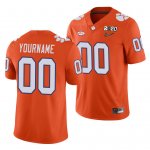 Clemson Tigers Custom Men's #00 Orange Game 2020 Playoff College Football Jersey 2405QKQA6