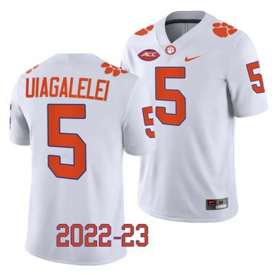 Clemson Tigers DJ Uiagalelei Men's #5 White Game 2022-23 College Football Jersey 2405SFBD6