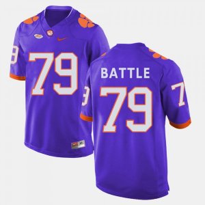 Clemson Tigers Isaiah Battle Men's #79 Purple College Football Jersey 2405KCJP2