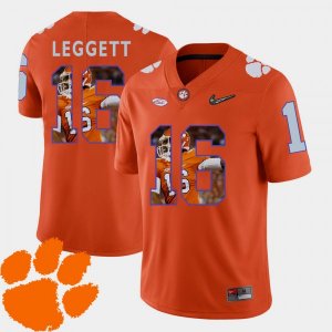 Clemson Tigers Jordan Leggett Men's #16 Pictorial Fashion Orange College Football Jersey 2405IPDK0