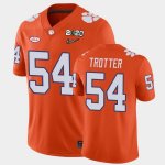 Clemson Tigers Mason Trotter Men's #54 Orange Game 2020 Playoff College Football Jersey 2405CSGZ4