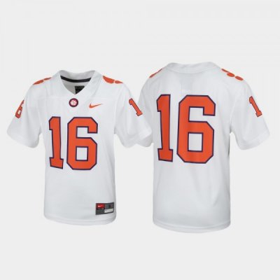 Clemson Tigers Number Youth #16 Untouchable White College Football Jersey 2405DSXN4