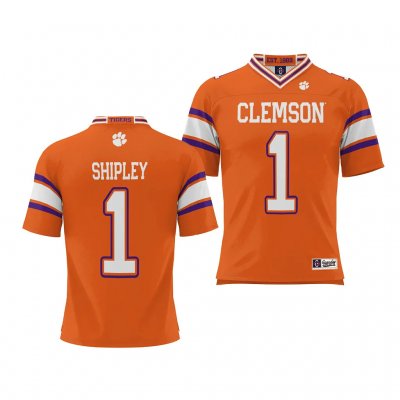 Clemson Tigers Will Shipley Men's #1 NIL Orange Player College Football Jersey 2405KGCS4