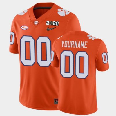 Clemson Tigers Custom Men's #00 Orange Game 2020 Playoff College Football Jersey 2405ATAG8