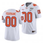 Clemson Tigers Custom Men's #00 White Game 2020 Playoff College Football Jersey 2405KNFJ1