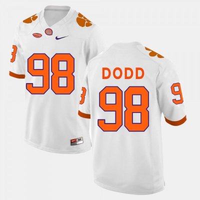 Clemson Tigers Kevin Dodd Men's #98 White College Football Jersey 2405WAZI5